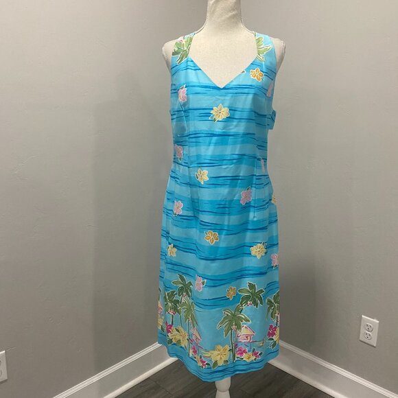 Hawaiian Print Dress 16 - Picture 1 of 9